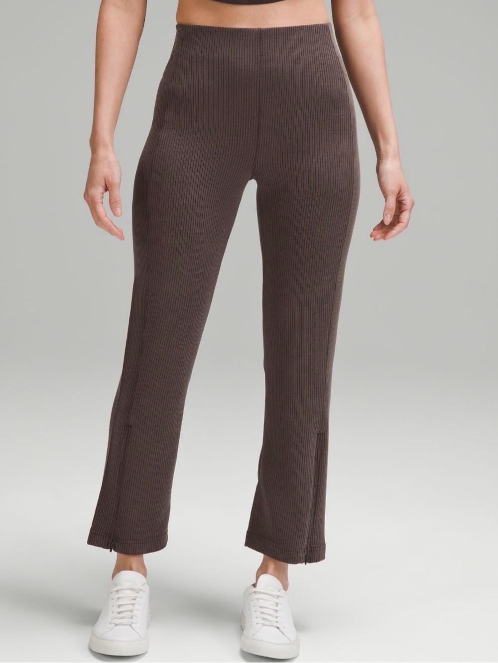 Lululemon Ribbed Softstreme HR Zip Leg Crop Pants 25”